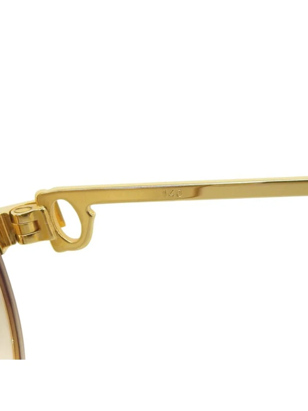 Cartier Santos de Cartier Two Bridge Sunglasses Eyewear Gold Silver